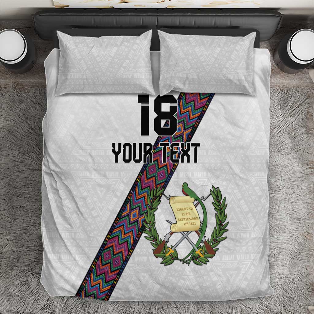 Custom Guatemala Football Bedding Set Los Chapines White Version - Wonder Print Shop