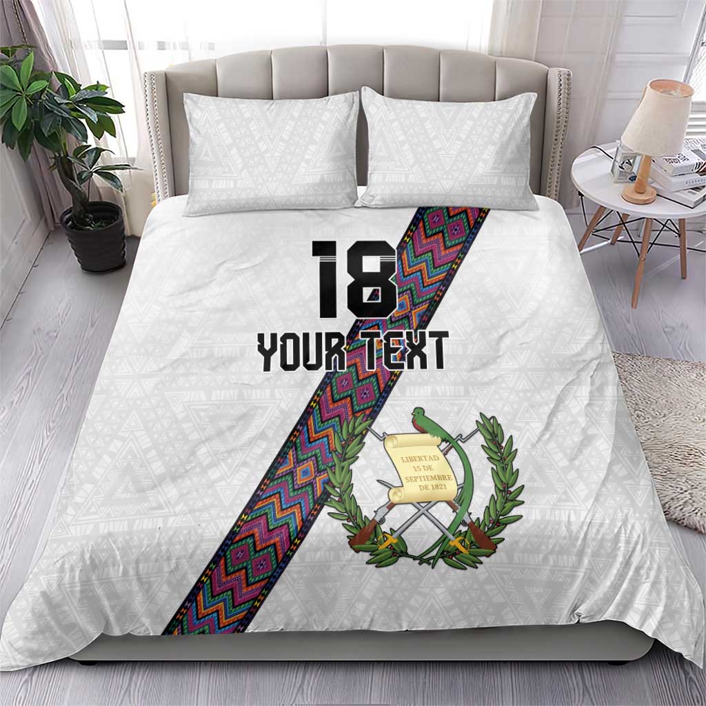 Custom Guatemala Football Bedding Set Los Chapines White Version - Wonder Print Shop