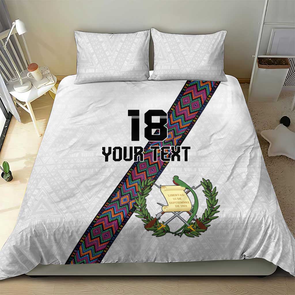 Custom Guatemala Football Bedding Set Los Chapines White Version - Wonder Print Shop