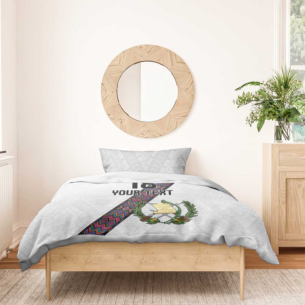Custom Guatemala Football Bedding Set Los Chapines White Version - Wonder Print Shop