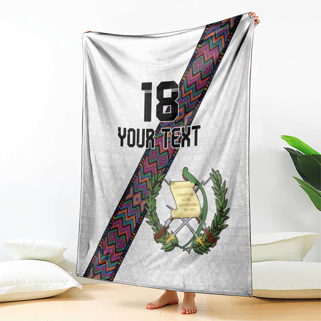 Custom Guatemala Football Blanket Los Chapines White Version - Wonder Print Shop