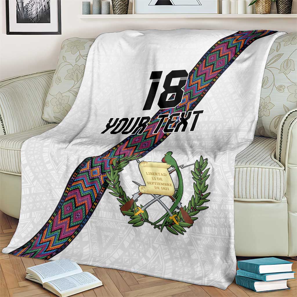 Custom Guatemala Football Blanket Los Chapines White Version - Wonder Print Shop
