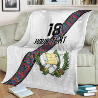 Custom Guatemala Football Blanket Los Chapines White Version - Wonder Print Shop
