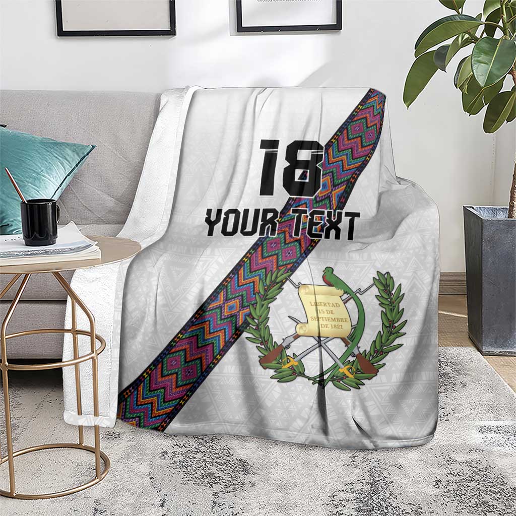 Custom Guatemala Football Blanket Los Chapines White Version - Wonder Print Shop