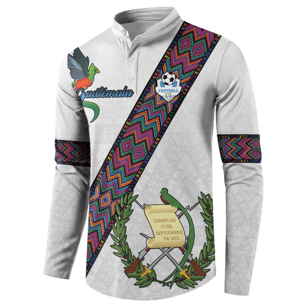 Custom Guatemala Football Button Sweatshirt Los Chapines White Version - Wonder Print Shop