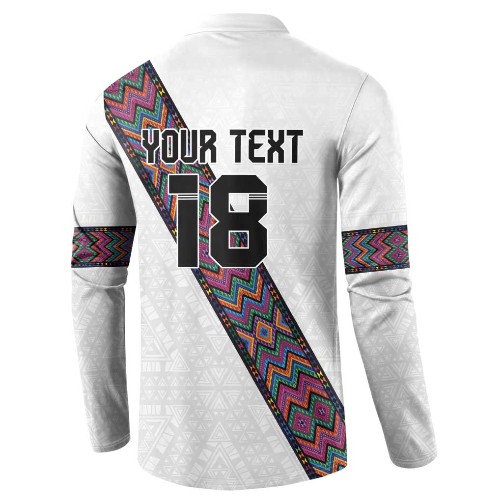 Custom Guatemala Football Button Sweatshirt Los Chapines White Version - Wonder Print Shop