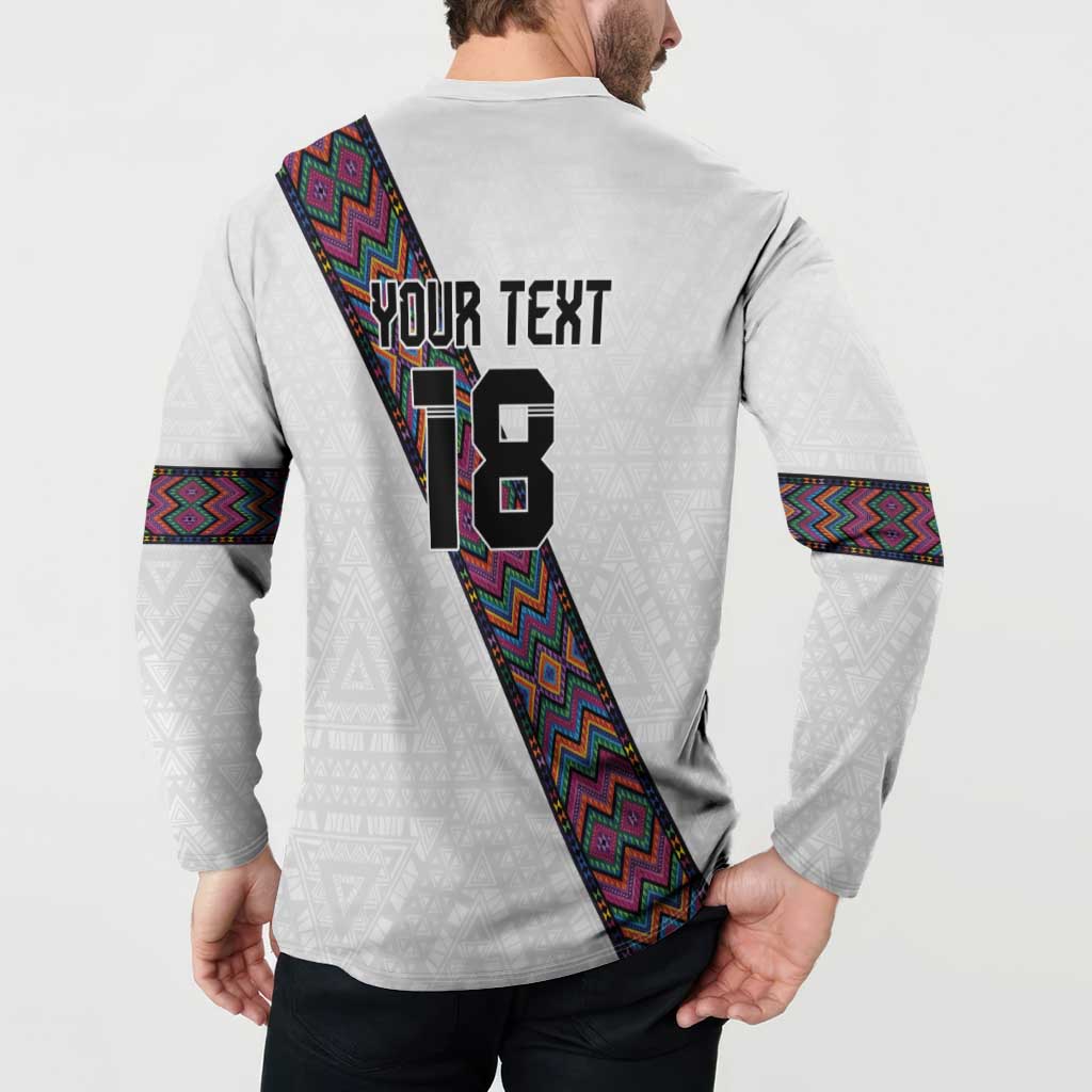 Custom Guatemala Football Button Sweatshirt Los Chapines White Version - Wonder Print Shop