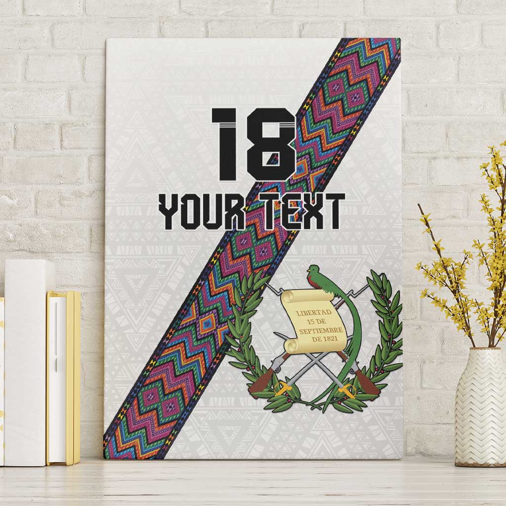 Custom Guatemala Football Canvas Wall Art Los Chapines White Version - Wonder Print Shop