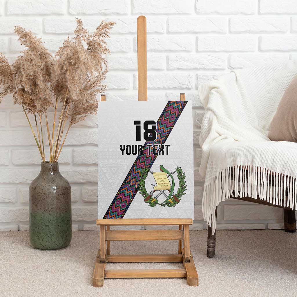 Custom Guatemala Football Canvas Wall Art Los Chapines White Version - Wonder Print Shop