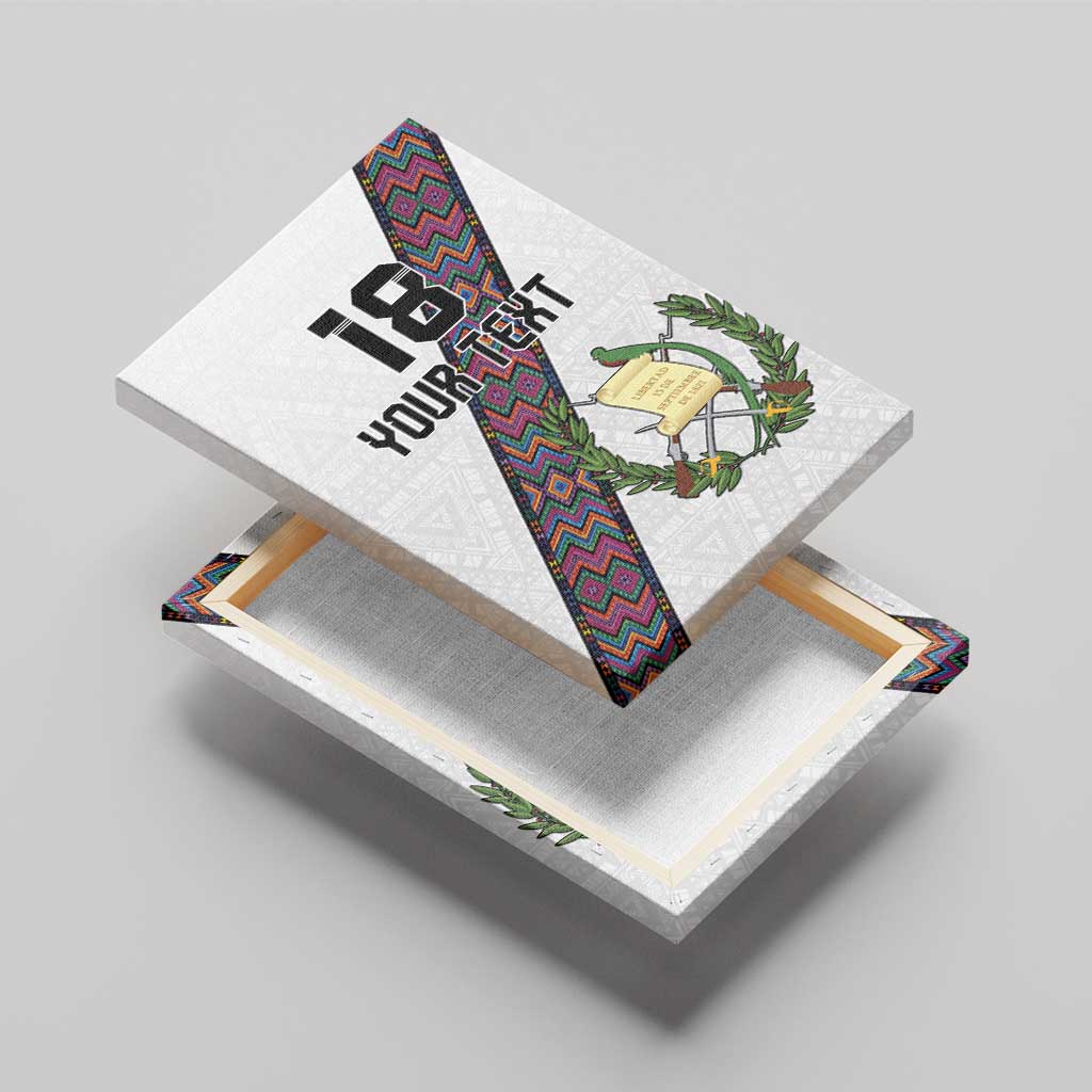 Custom Guatemala Football Canvas Wall Art Los Chapines White Version - Wonder Print Shop