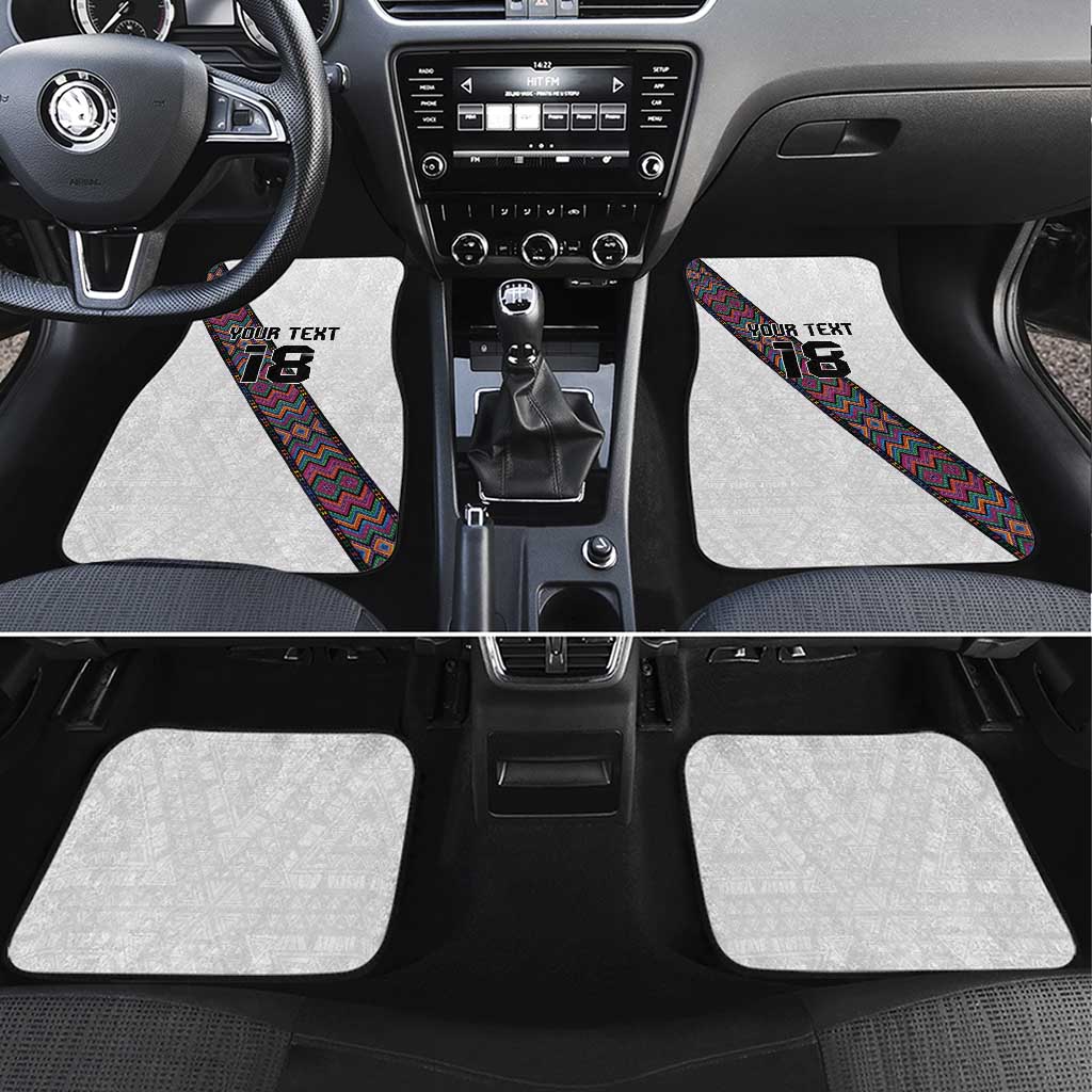 Custom Guatemala Football Car Mats Los Chapines White Version - Wonder Print Shop