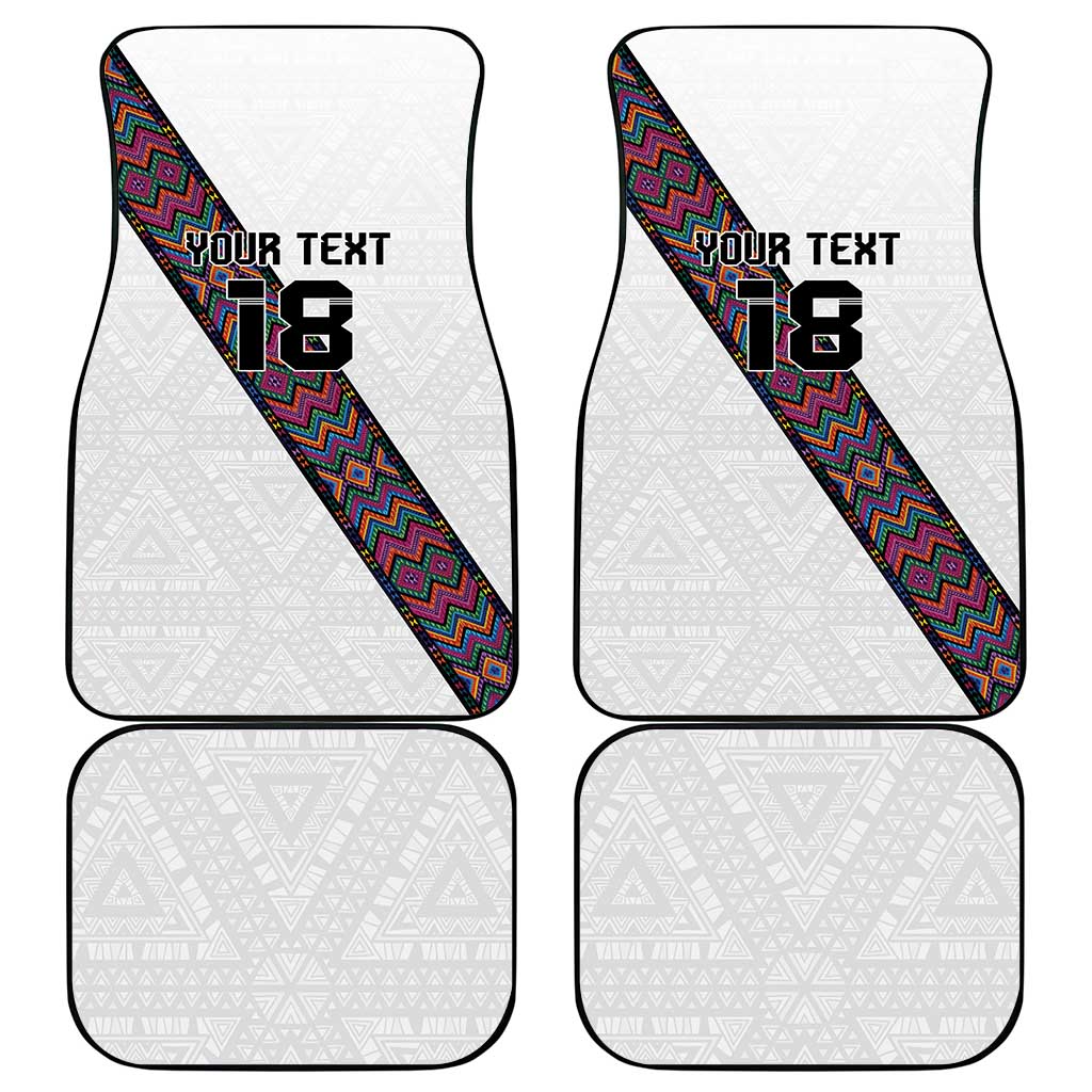 Custom Guatemala Football Car Mats Los Chapines White Version - Wonder Print Shop