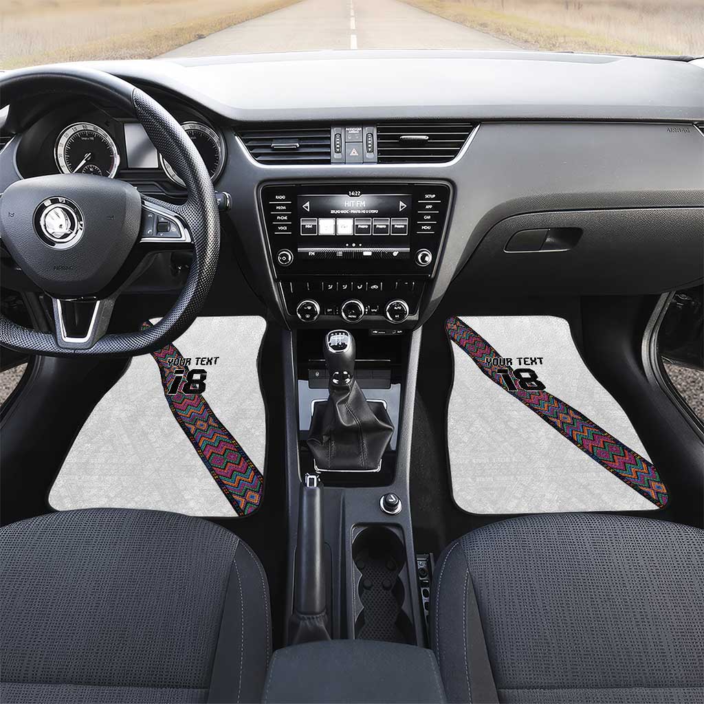 Custom Guatemala Football Car Mats Los Chapines White Version - Wonder Print Shop