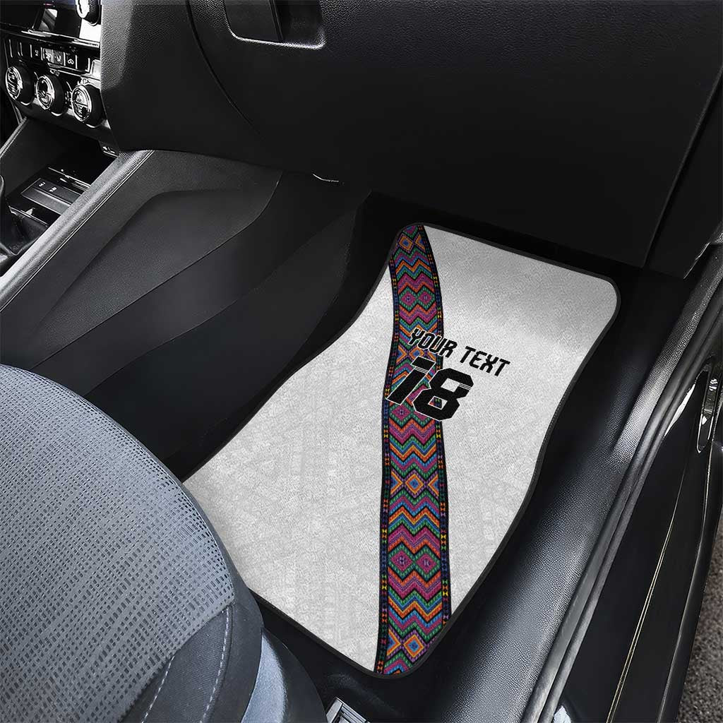 Custom Guatemala Football Car Mats Los Chapines White Version - Wonder Print Shop