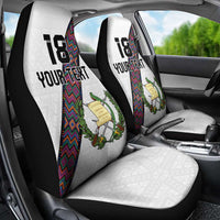 Custom Guatemala Football Car Seat Cover Los Chapines White Version - Wonder Print Shop