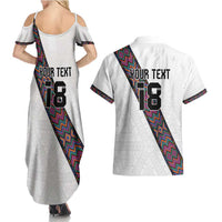 Custom Guatemala Football Couples Matching Summer Maxi Dress and Hawaiian Shirt Los Chapines White Version - Wonder Print Shop