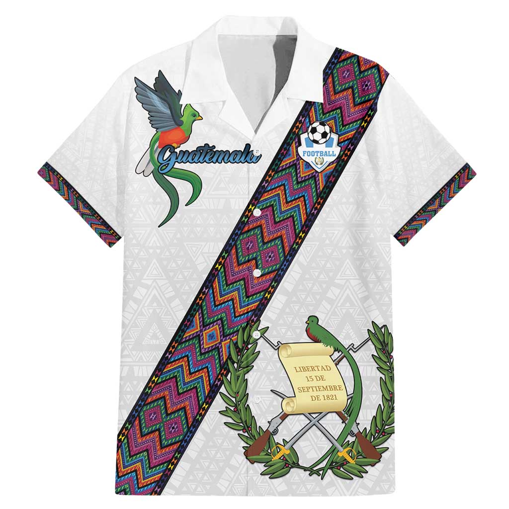 Custom Guatemala Football Family Matching Mermaid Dress and Hawaiian Shirt Los Chapines White Version - Wonder Print Shop