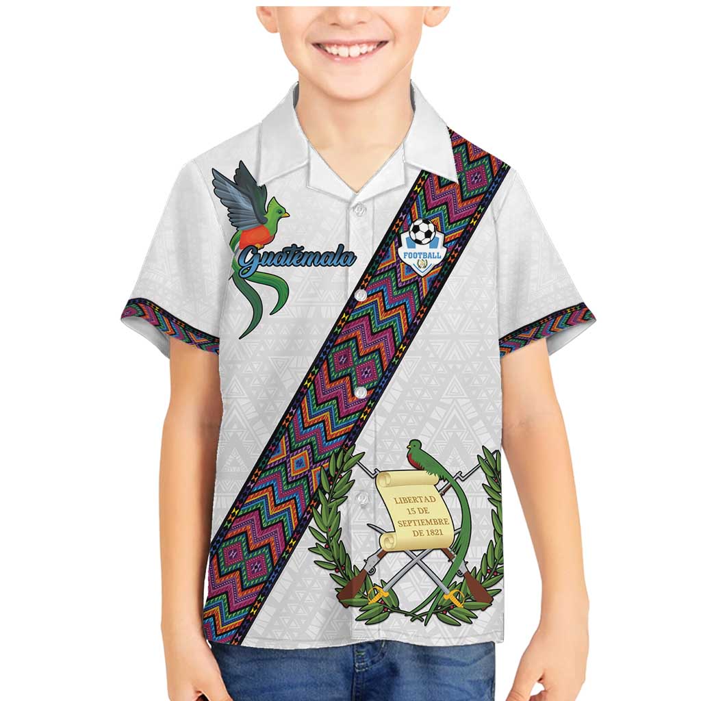 Custom Guatemala Football Family Matching Mermaid Dress and Hawaiian Shirt Los Chapines White Version - Wonder Print Shop