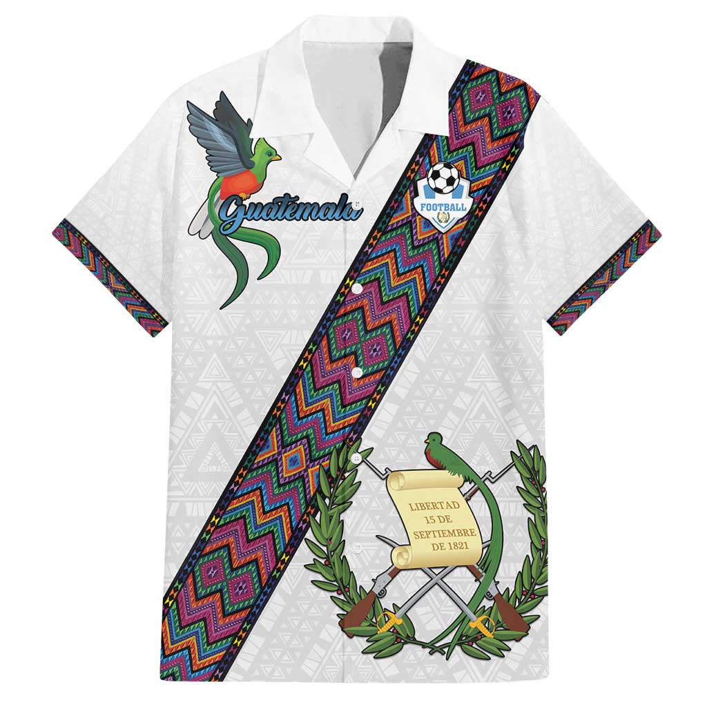 Custom Guatemala Football Family Matching Tank Maxi Dress and Hawaiian Shirt Los Chapines White Version - Wonder Print Shop