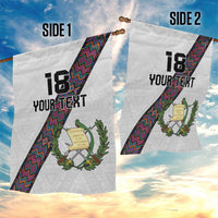 Custom Guatemala Football Garden Flag Los Chapines White Version - Wonder Print Shop