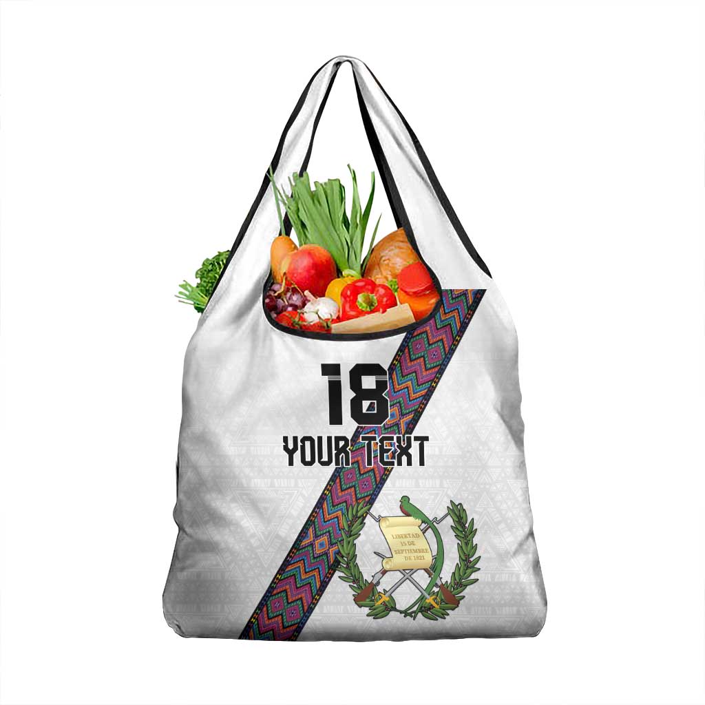 Custom Guatemala Football Grocery Bag Los Chapines White Version - Wonder Print Shop