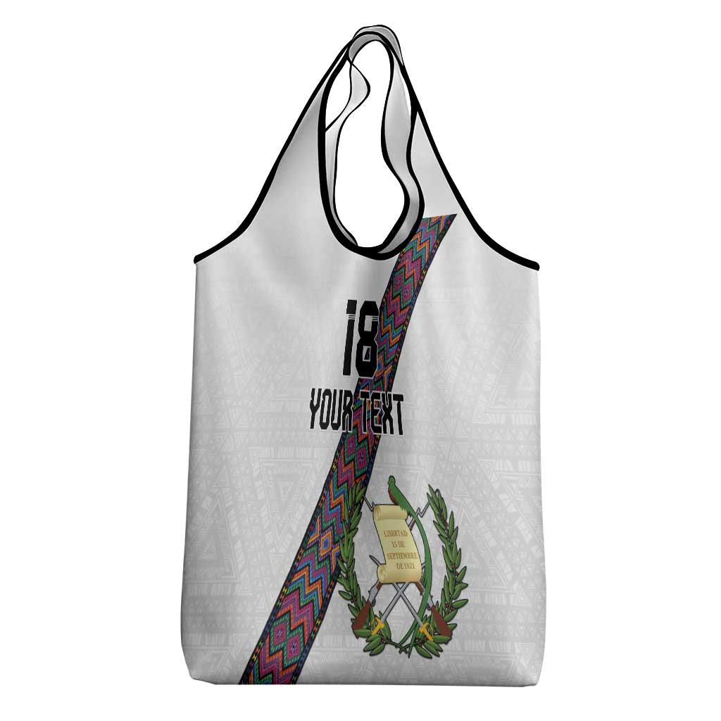 Custom Guatemala Football Grocery Bag Los Chapines White Version - Wonder Print Shop