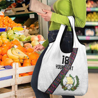 Custom Guatemala Football Grocery Bag Los Chapines White Version - Wonder Print Shop