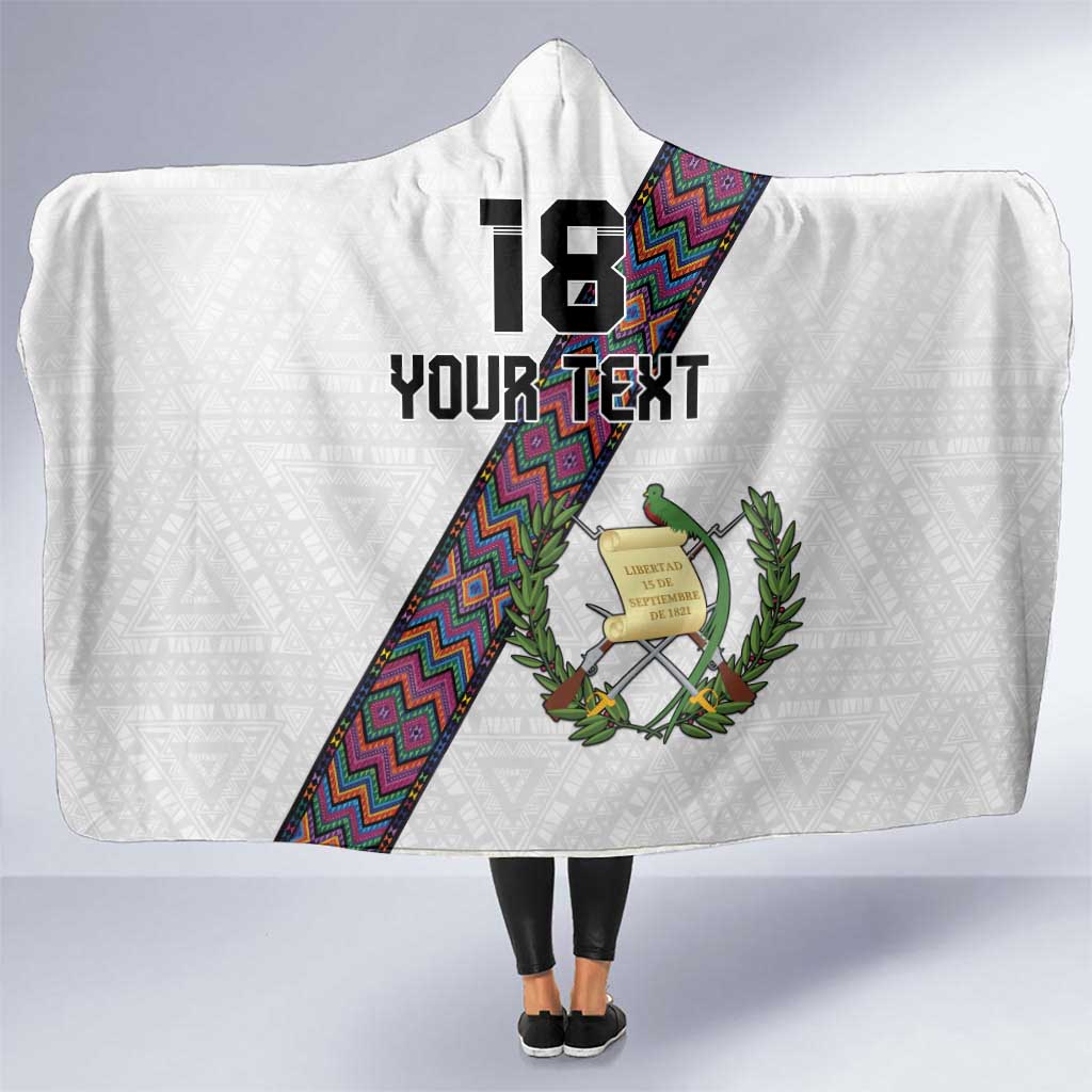 Custom Guatemala Football Hooded Blanket Los Chapines White Version - Wonder Print Shop