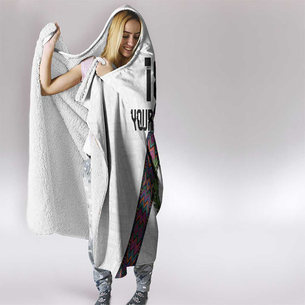 Custom Guatemala Football Hooded Blanket Los Chapines White Version - Wonder Print Shop