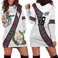 Custom Guatemala Football Hoodie Dress Los Chapines White Version - Wonder Print Shop