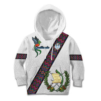 Custom Guatemala Football Kid Hoodie Los Chapines White Version - Wonder Print Shop