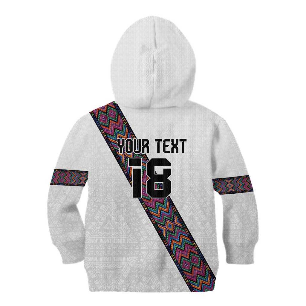 Custom Guatemala Football Kid Hoodie Los Chapines White Version - Wonder Print Shop