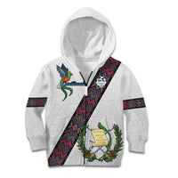 Custom Guatemala Football Kid Hoodie Los Chapines White Version - Wonder Print Shop