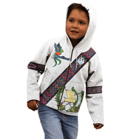 Custom Guatemala Football Kid Hoodie Los Chapines White Version - Wonder Print Shop