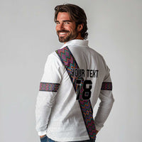 Custom Guatemala Football Long Sleeve Polo Shirt Los Chapines White Version - Wonder Print Shop