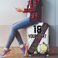 Custom Guatemala Football Luggage Cover Los Chapines White Version - Wonder Print Shop