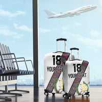 Custom Guatemala Football Luggage Cover Los Chapines White Version - Wonder Print Shop