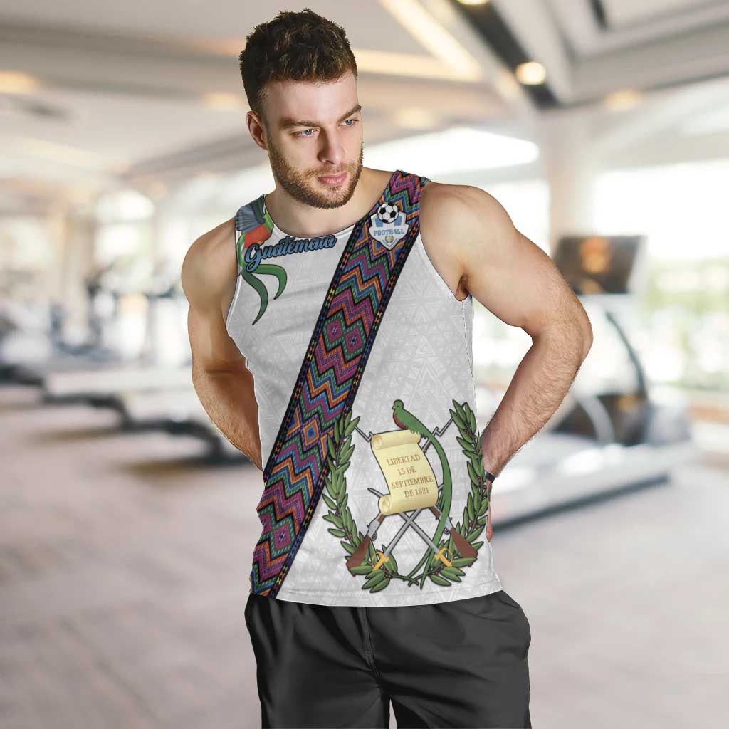 Custom Guatemala Football Men Tank Top Los Chapines White Version - Wonder Print Shop