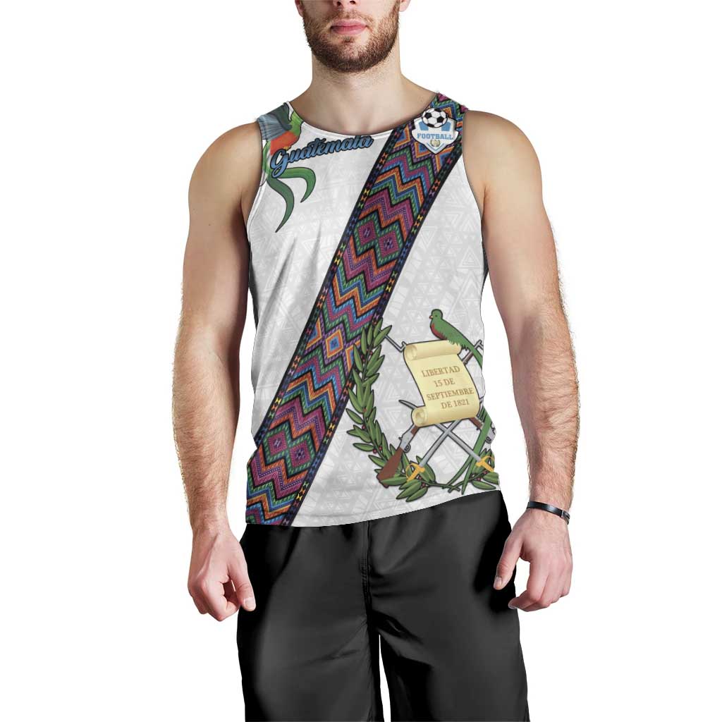 Custom Guatemala Football Men Tank Top Los Chapines White Version - Wonder Print Shop