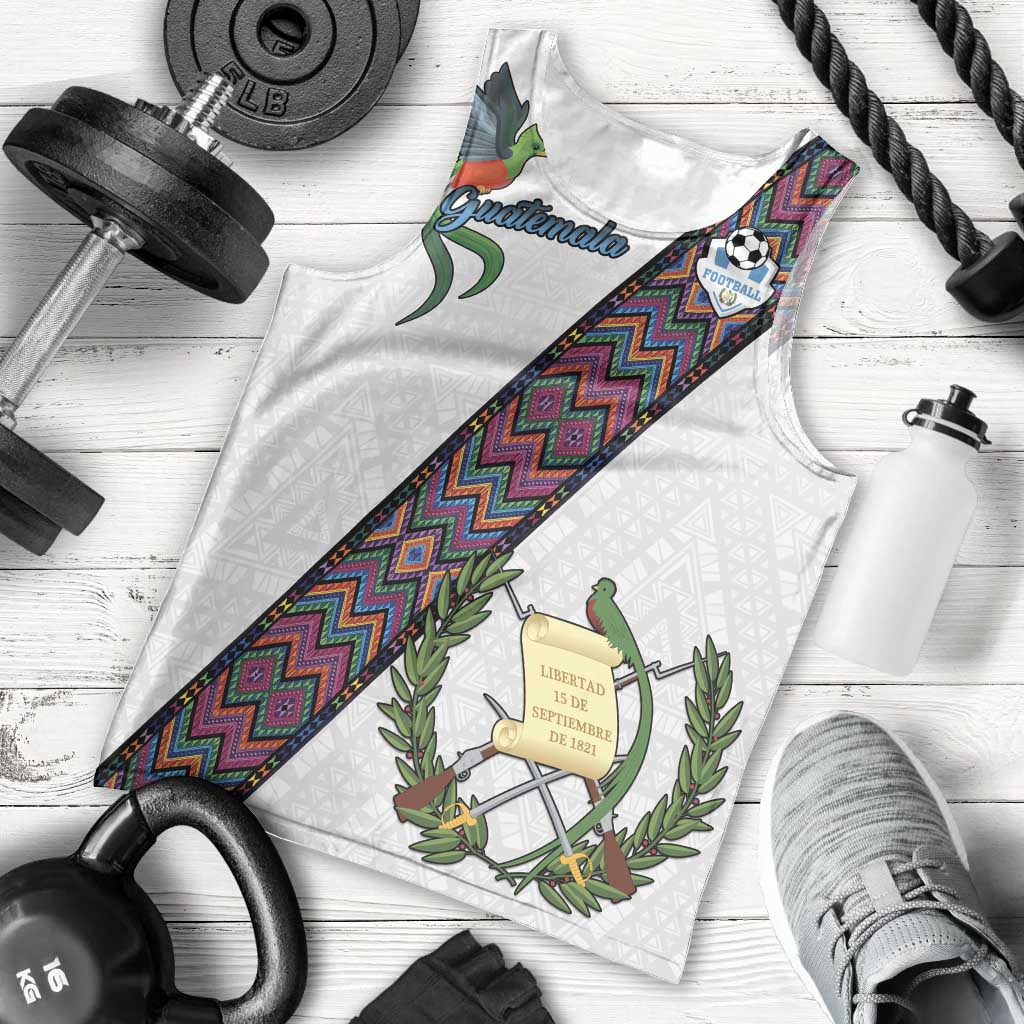 Custom Guatemala Football Men Tank Top Los Chapines White Version - Wonder Print Shop