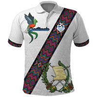 Custom Guatemala Football Polo Shirt Los Chapines White Version - Wonder Print Shop