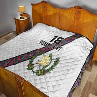 Custom Guatemala Football Quilt Los Chapines White Version - Wonder Print Shop