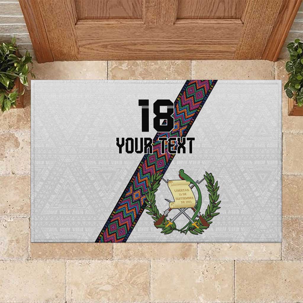 Custom Guatemala Football Rubber Doormat Los Chapines White Version - Wonder Print Shop