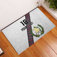 Custom Guatemala Football Rubber Doormat Los Chapines White Version - Wonder Print Shop