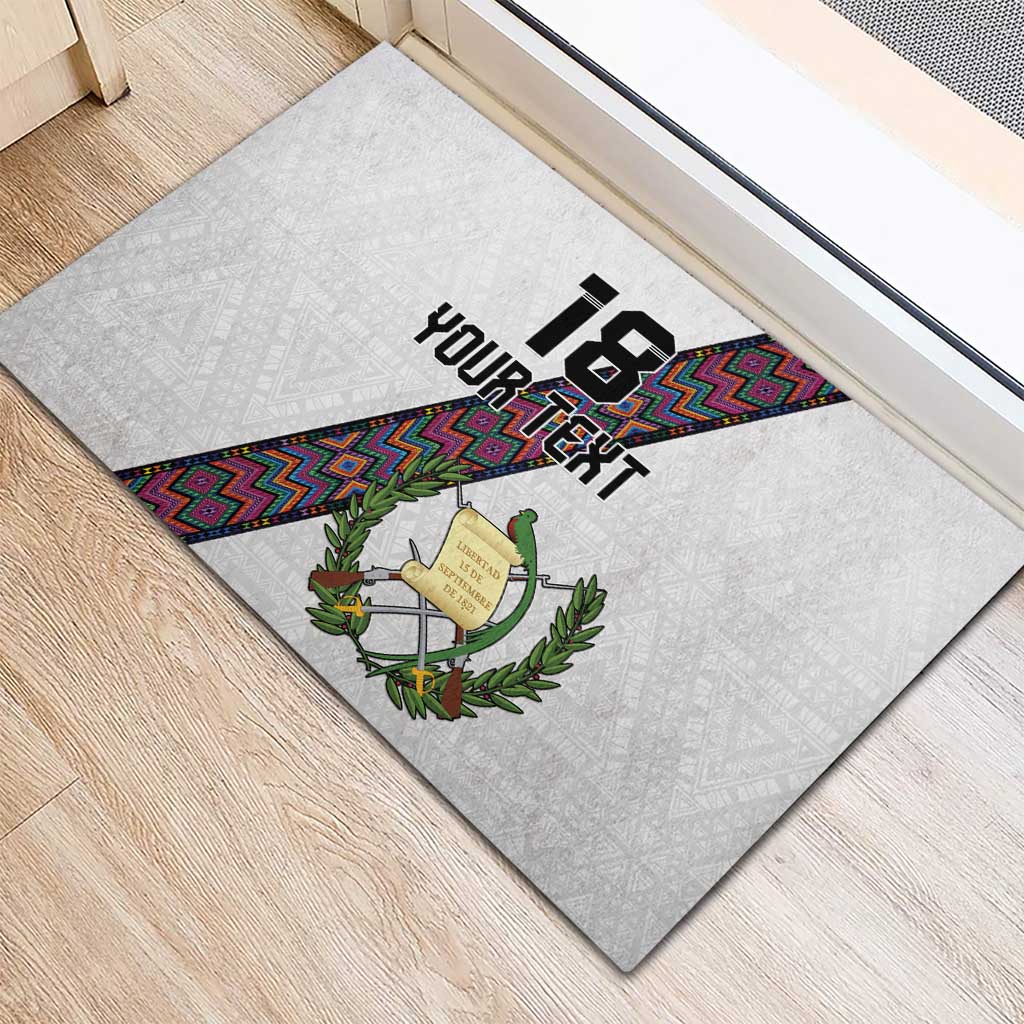Custom Guatemala Football Rubber Doormat Los Chapines White Version - Wonder Print Shop