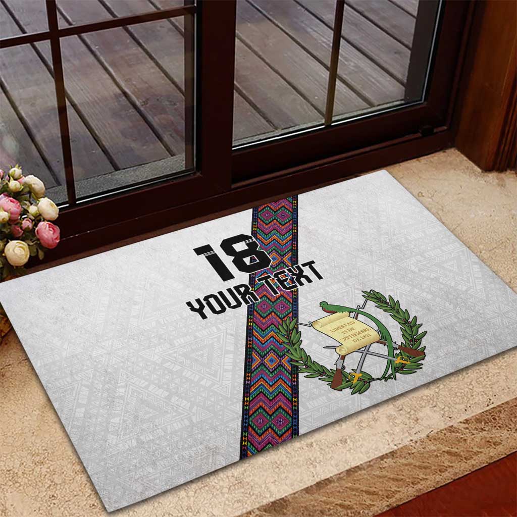 Custom Guatemala Football Rubber Doormat Los Chapines White Version - Wonder Print Shop