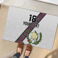 Custom Guatemala Football Rubber Doormat Los Chapines White Version - Wonder Print Shop
