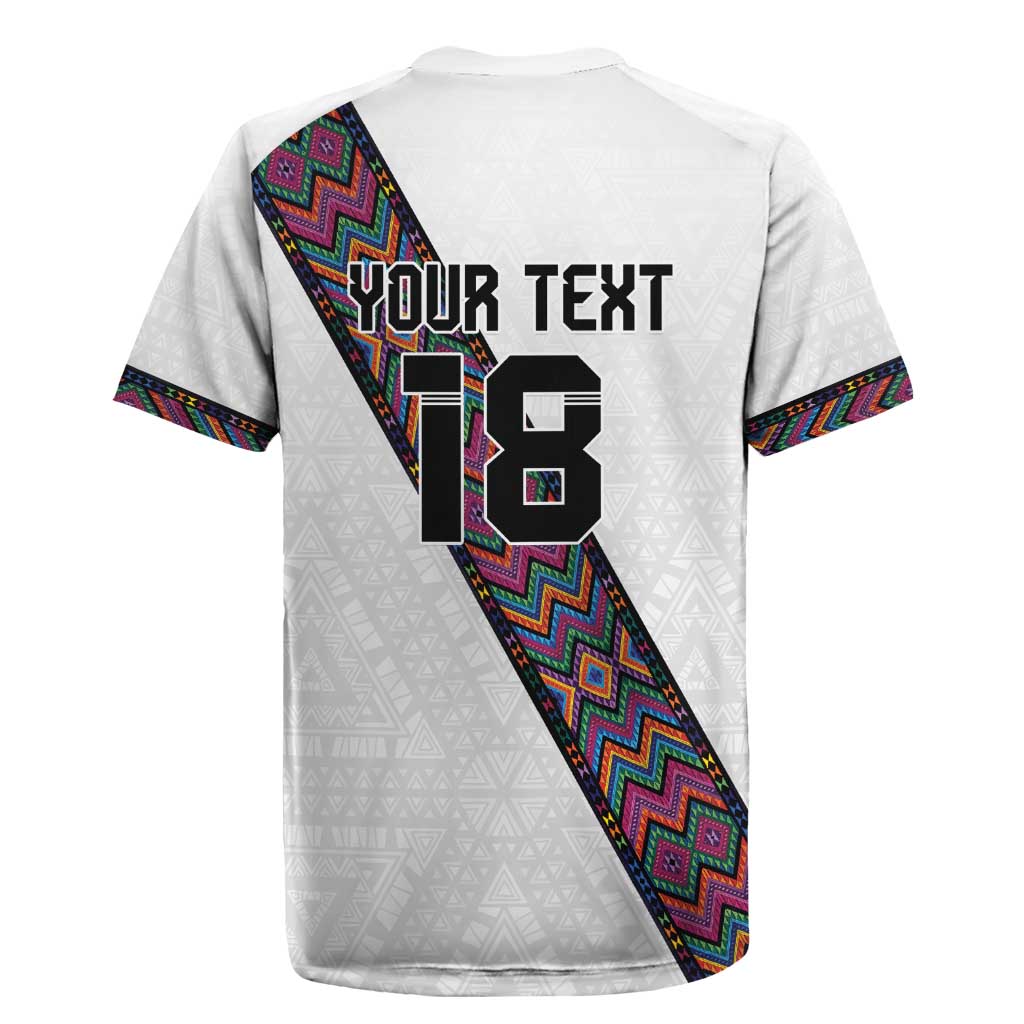 Custom Guatemala Football Rugby Jersey Los Chapines White Version - Wonder Print Shop