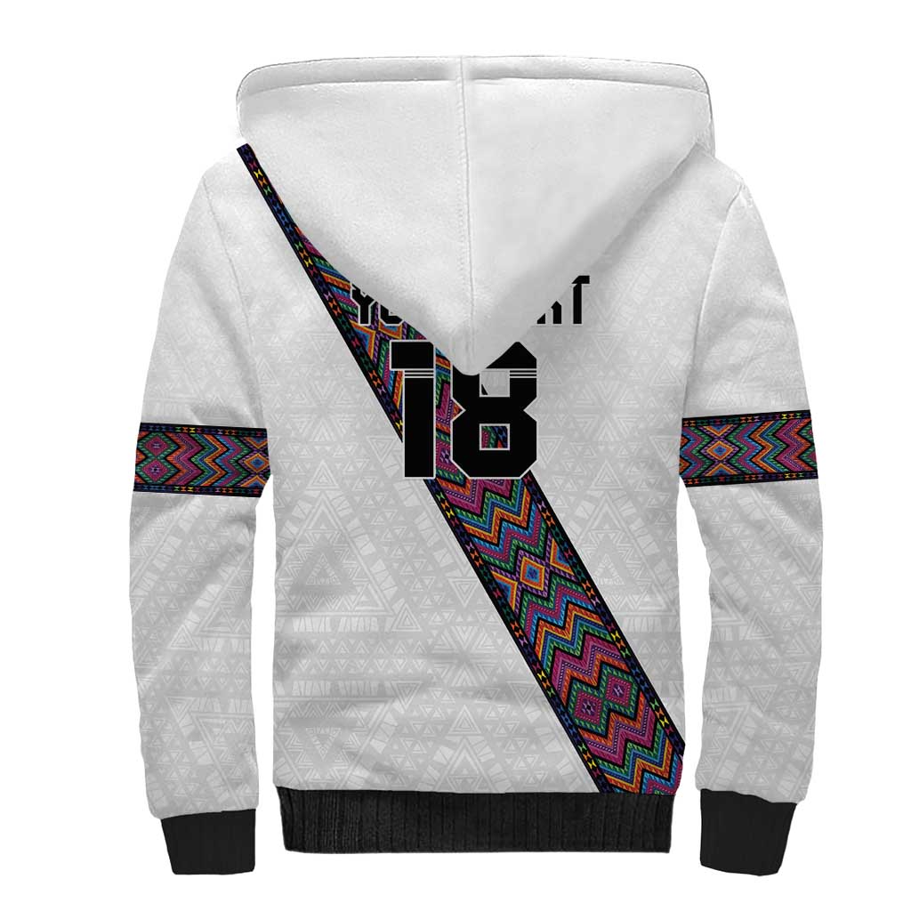 Custom Guatemala Football Sherpa Hoodie Los Chapines White Version - Wonder Print Shop
