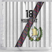 Custom Guatemala Football Shower Curtain Los Chapines White Version - Wonder Print Shop